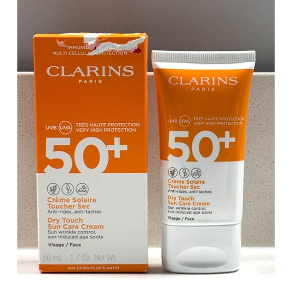 CLARINS Dry Touch Sun Care CREAM SPF 50+ 1.7 oz NIB Sealed - Picture 1 of 8